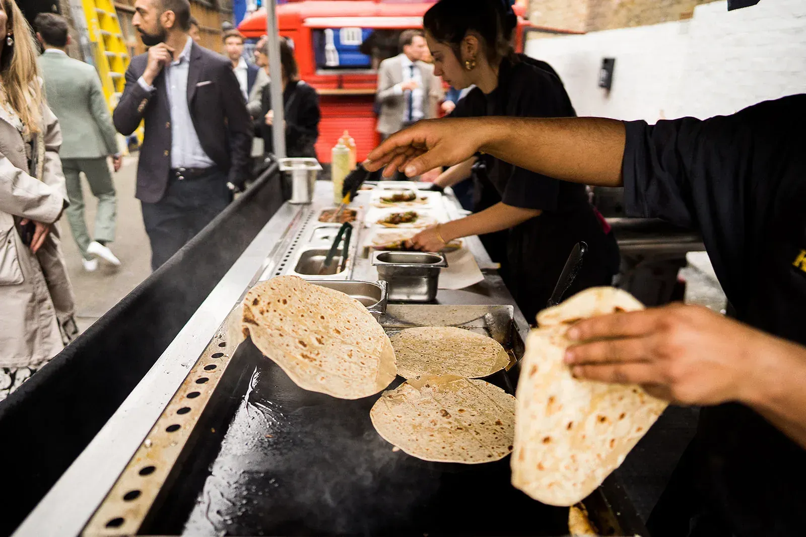 Flatbreads on the griddle